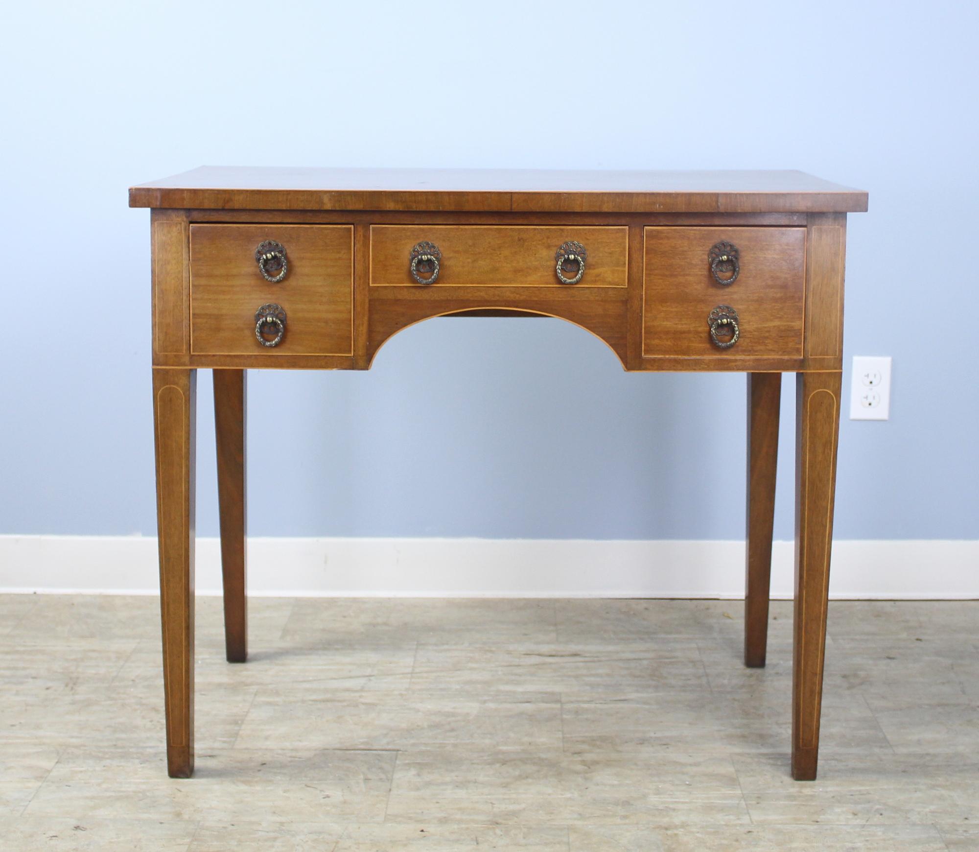 Inlay Period Georgian English Mahogany Lowboy