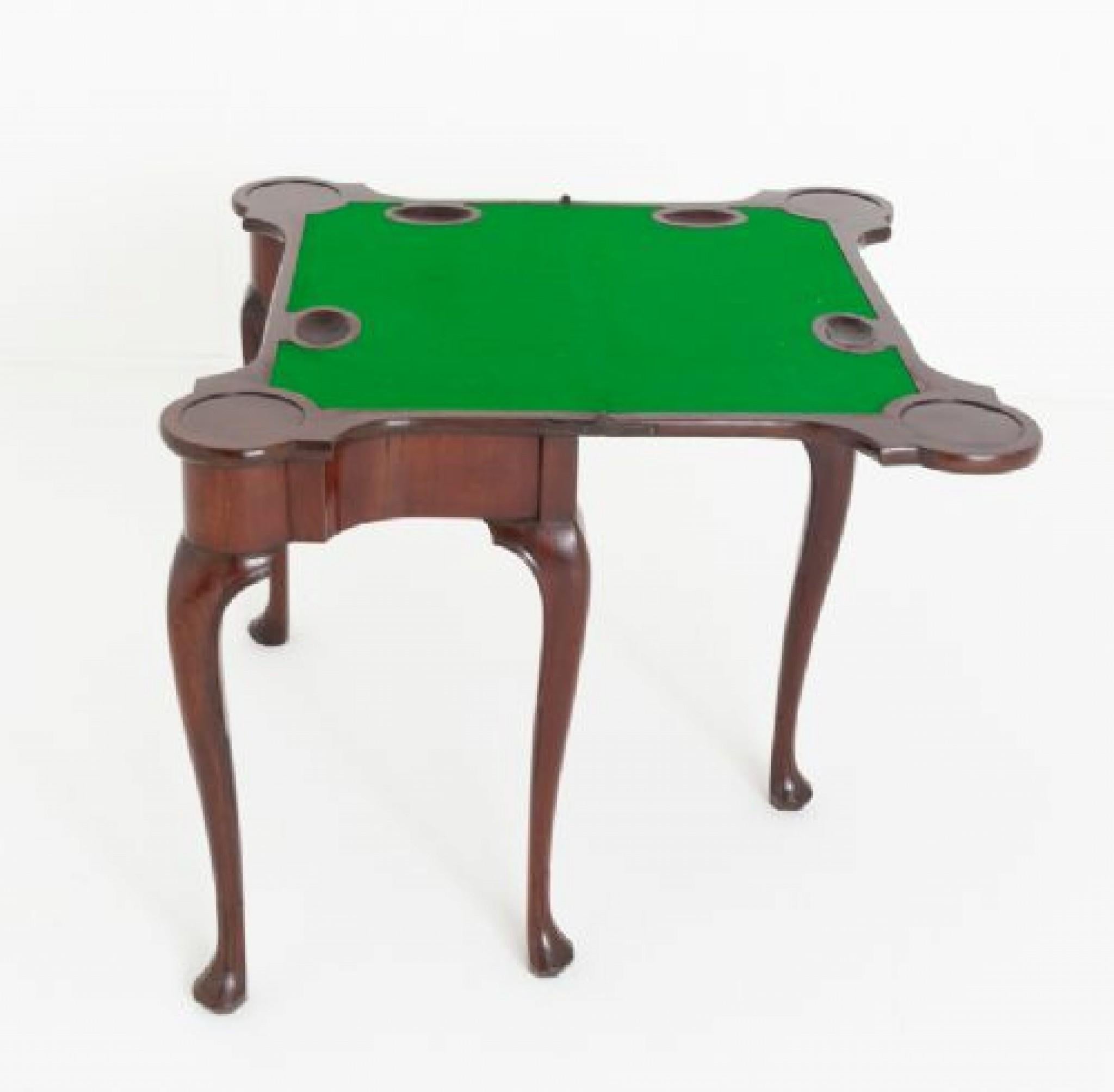 Mesa de Juegos Georgiana de Época Juegos de Caoba Antigua Georgiano en venta