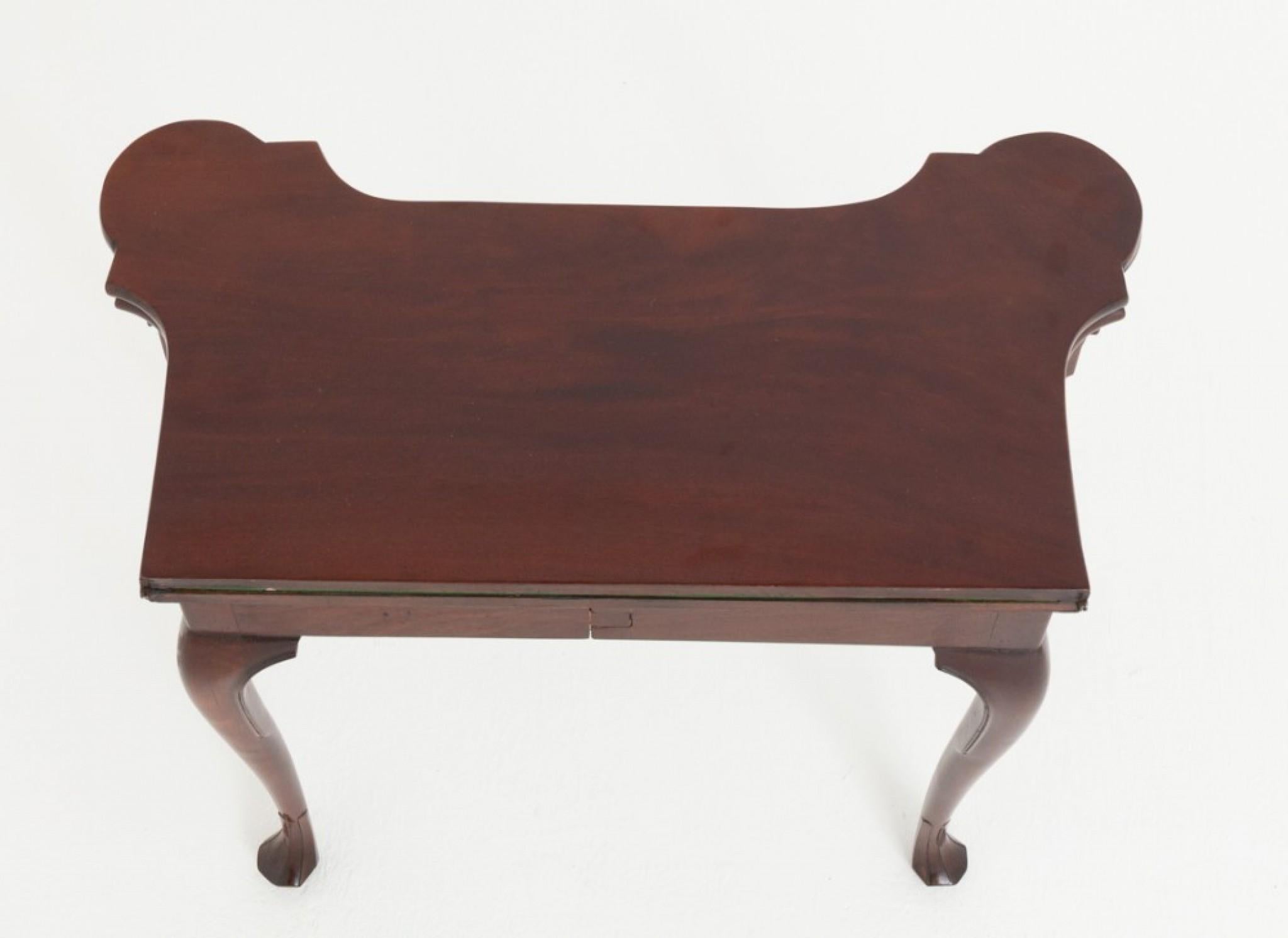 Mesa de Juegos Georgiana de Época Juegos de Caoba Antigua en venta 4