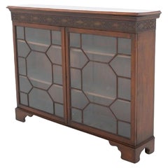 Antique Period Georgian Glazed Bookcase Cabinet Mahogany 1790