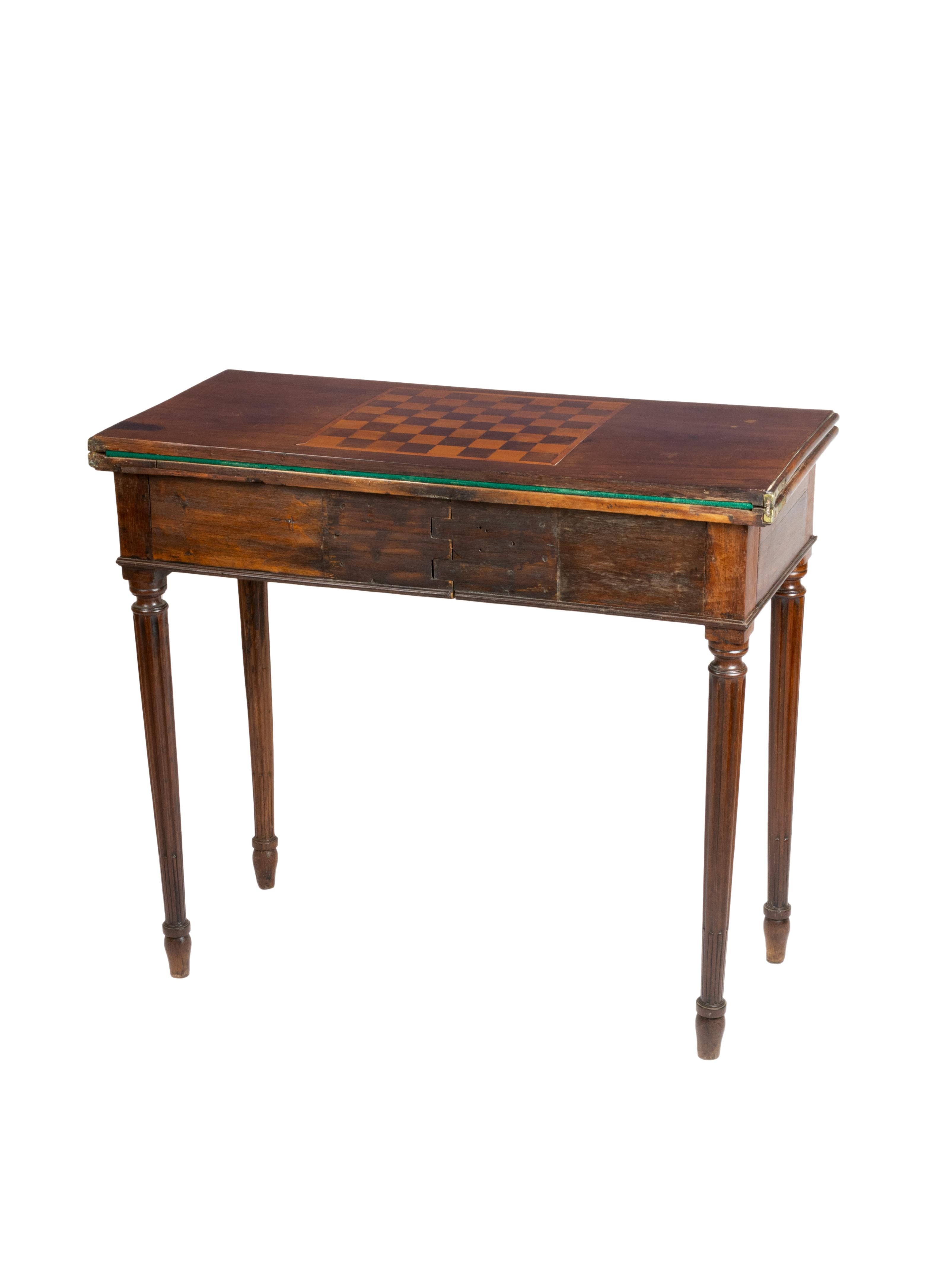 Period Georgian Mahogany Card Chess Table Console For Sale 2