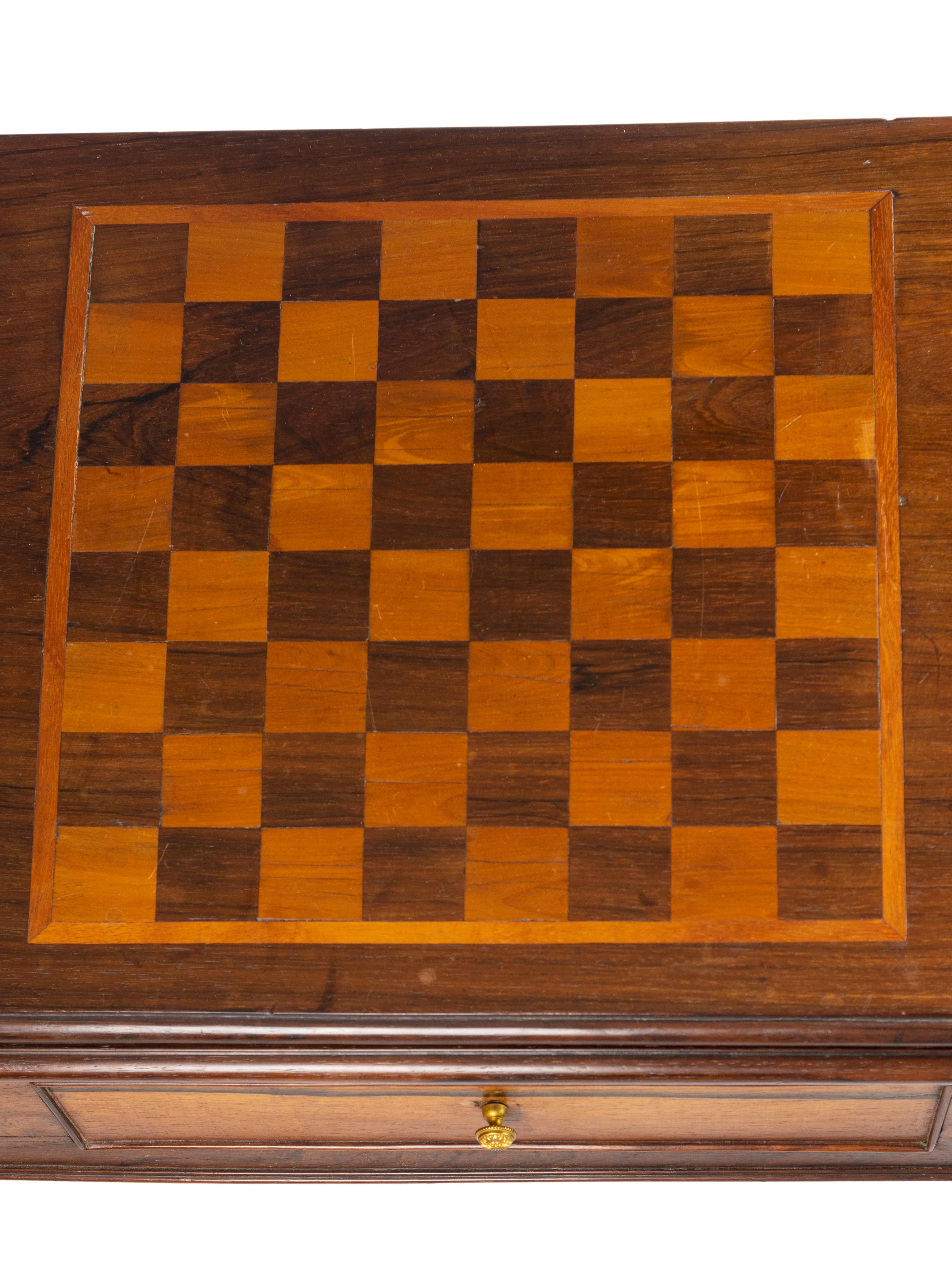 Period Georgian Mahogany Card Chess Table Console For Sale 1