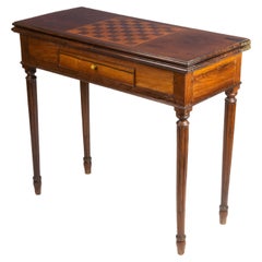 Antique Period Georgian Mahogany Card Chess Table Console
