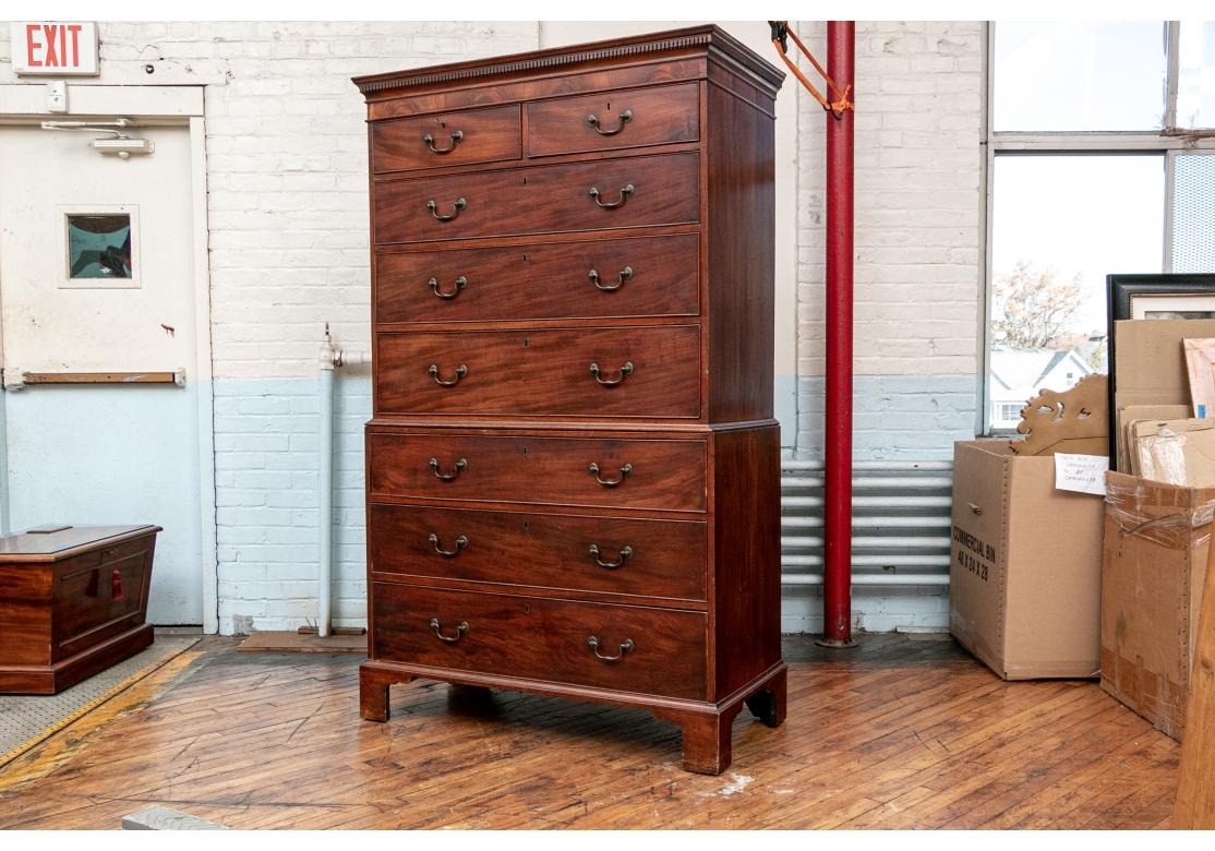 Period Georgian Mahogany Chest On Chest for Restoration For Sale 9