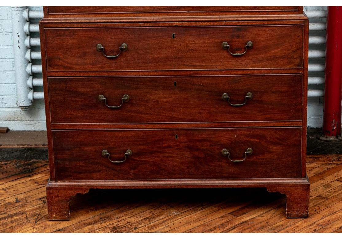 Period Georgian Mahogany Chest On Chest for Restoration In Distressed Condition For Sale In Bridgeport, CT