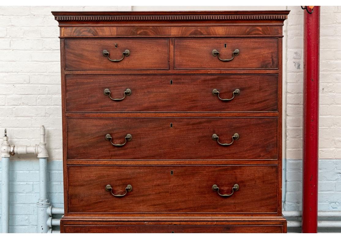 Period Georgian Mahogany Chest On Chest for Restoration For Sale 1