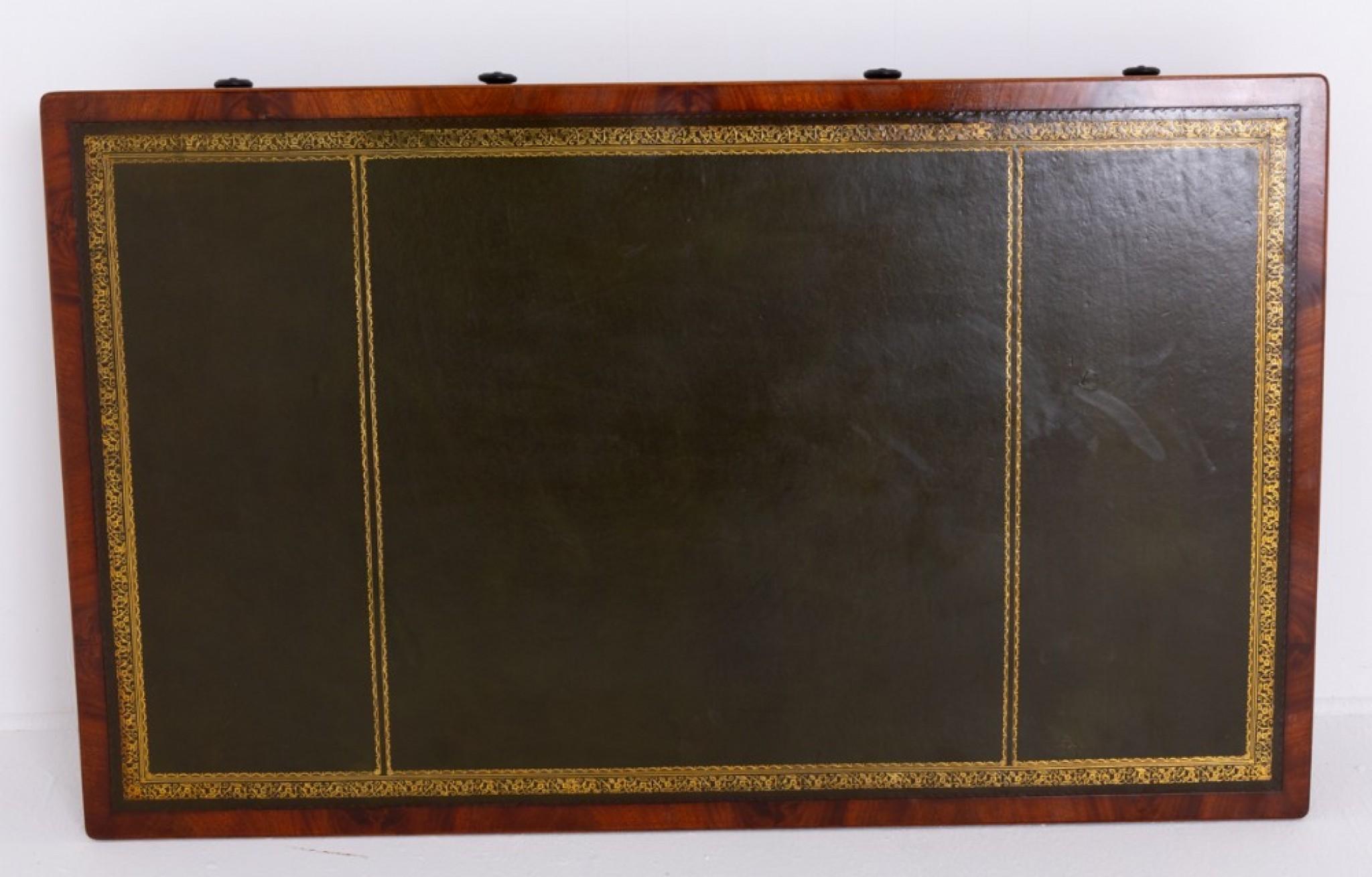 Period Georgian Partners Desk Mahogany Writing Table 7