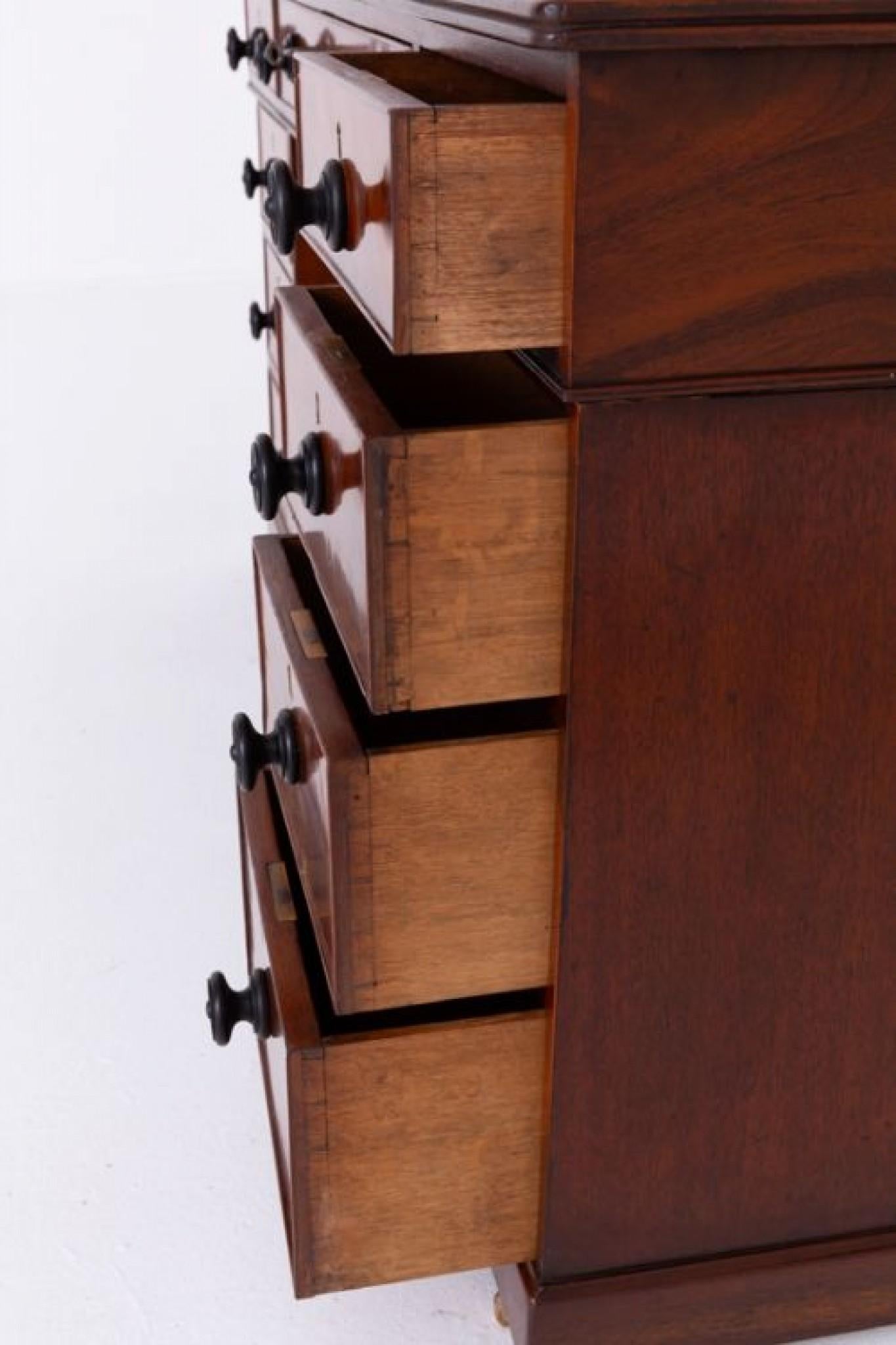 Period Georgian Partners Desk Mahogany Writing Table 1