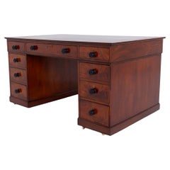 Period Georgian Partners Desk Mahogany Writing Table