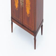 Period Georgian Side Cabinet Mahogany Chest Inlay