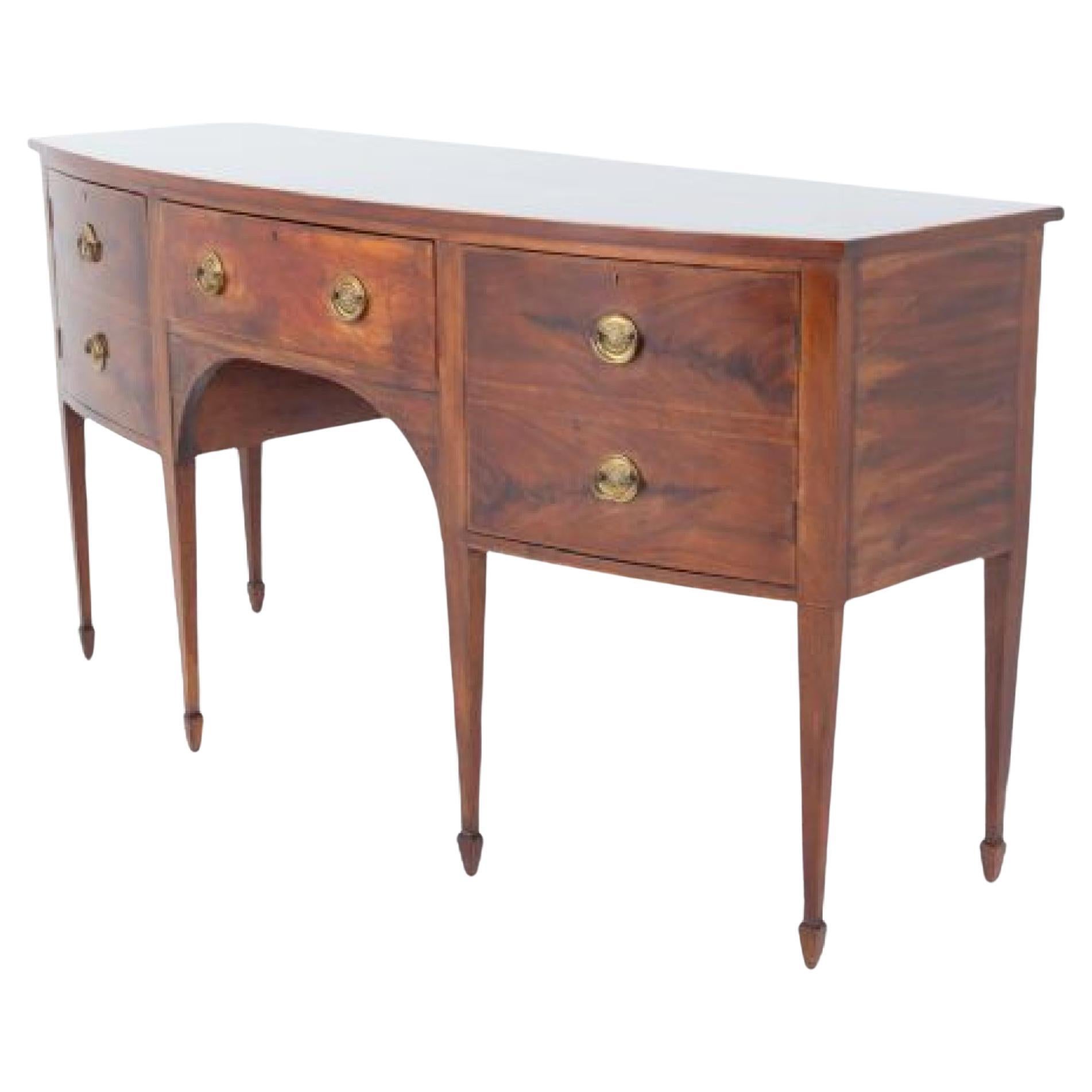 Aparador de época georgiano Bow Server Caoba
