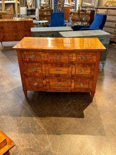 Period German Biedermeier Inlaid Walnut Commode