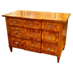 Period German Biedermeier Inlaid Walnut Commode