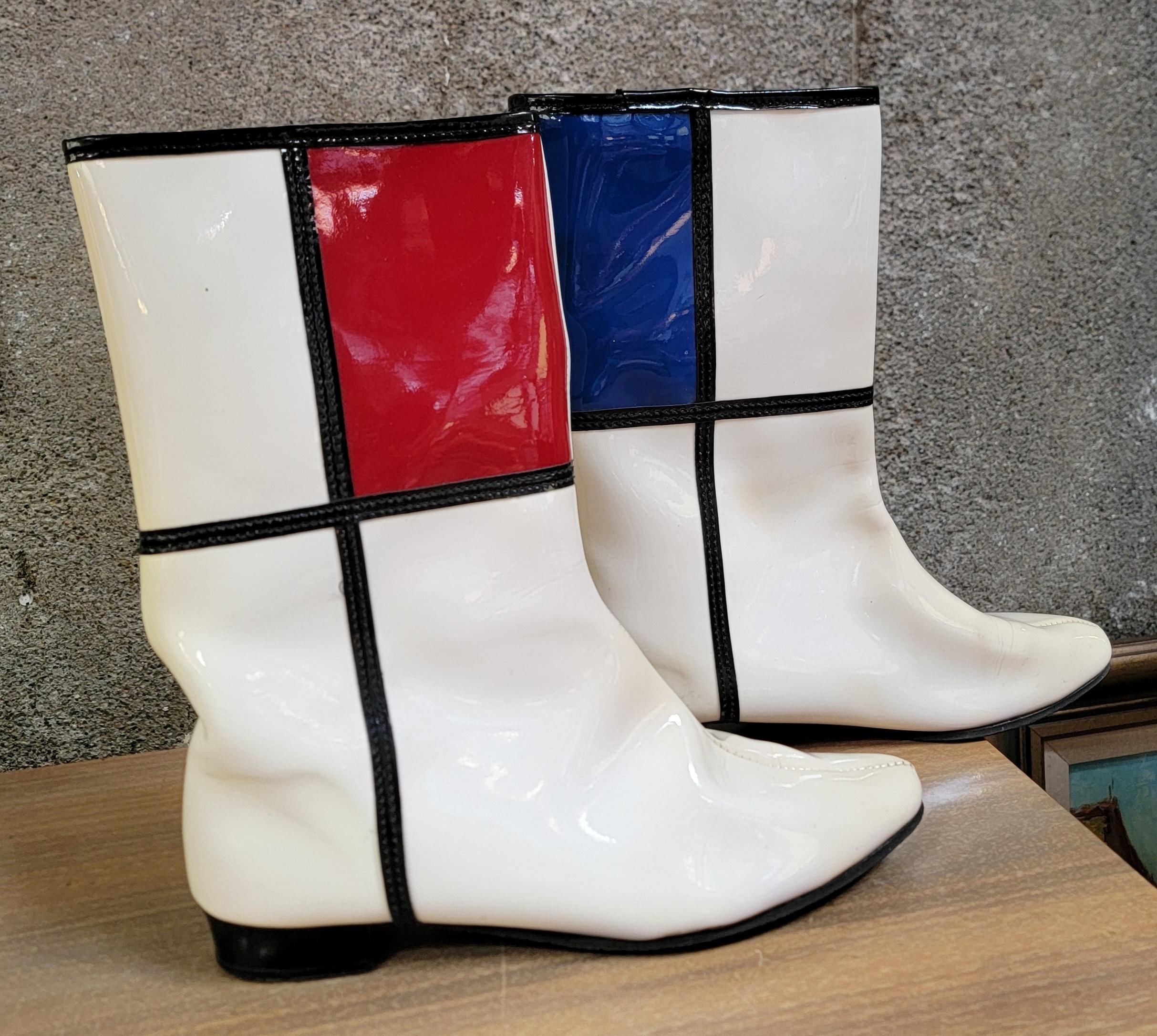 Botas Go-Go Vintage Mod Zapatos años 60 Moderno de mediados de siglo en venta