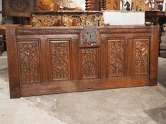 Period Gothic Oak Trunk or Chest Façade from Picardie France, circa 1550