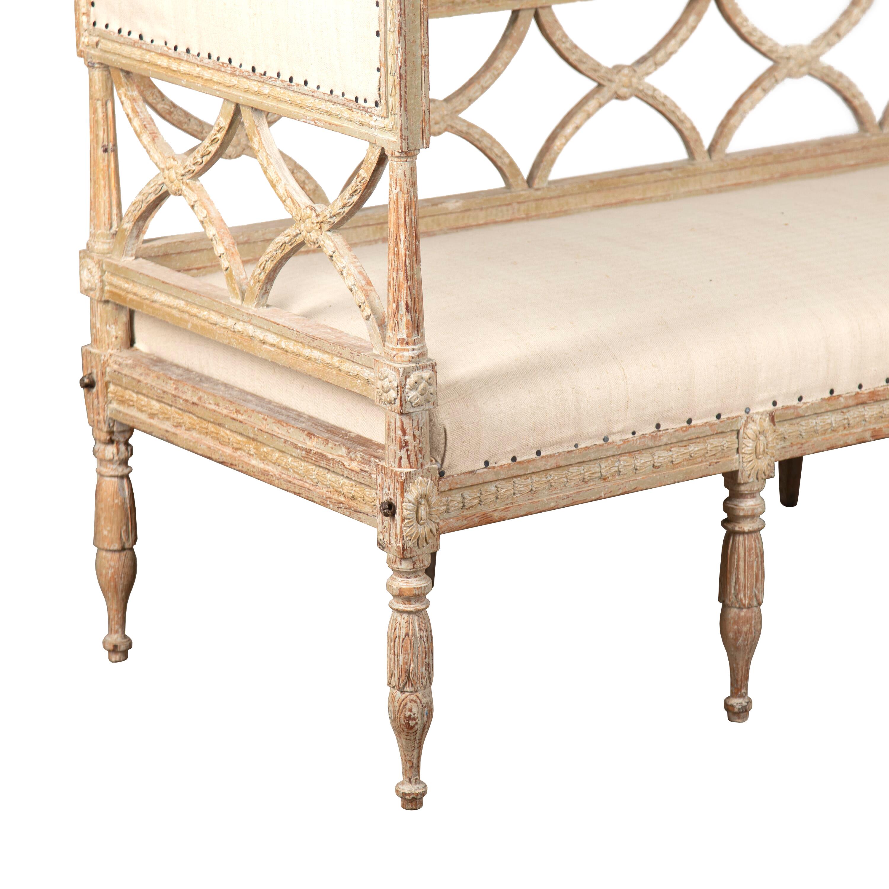 Wood Period Gustavian Bellman Sofa