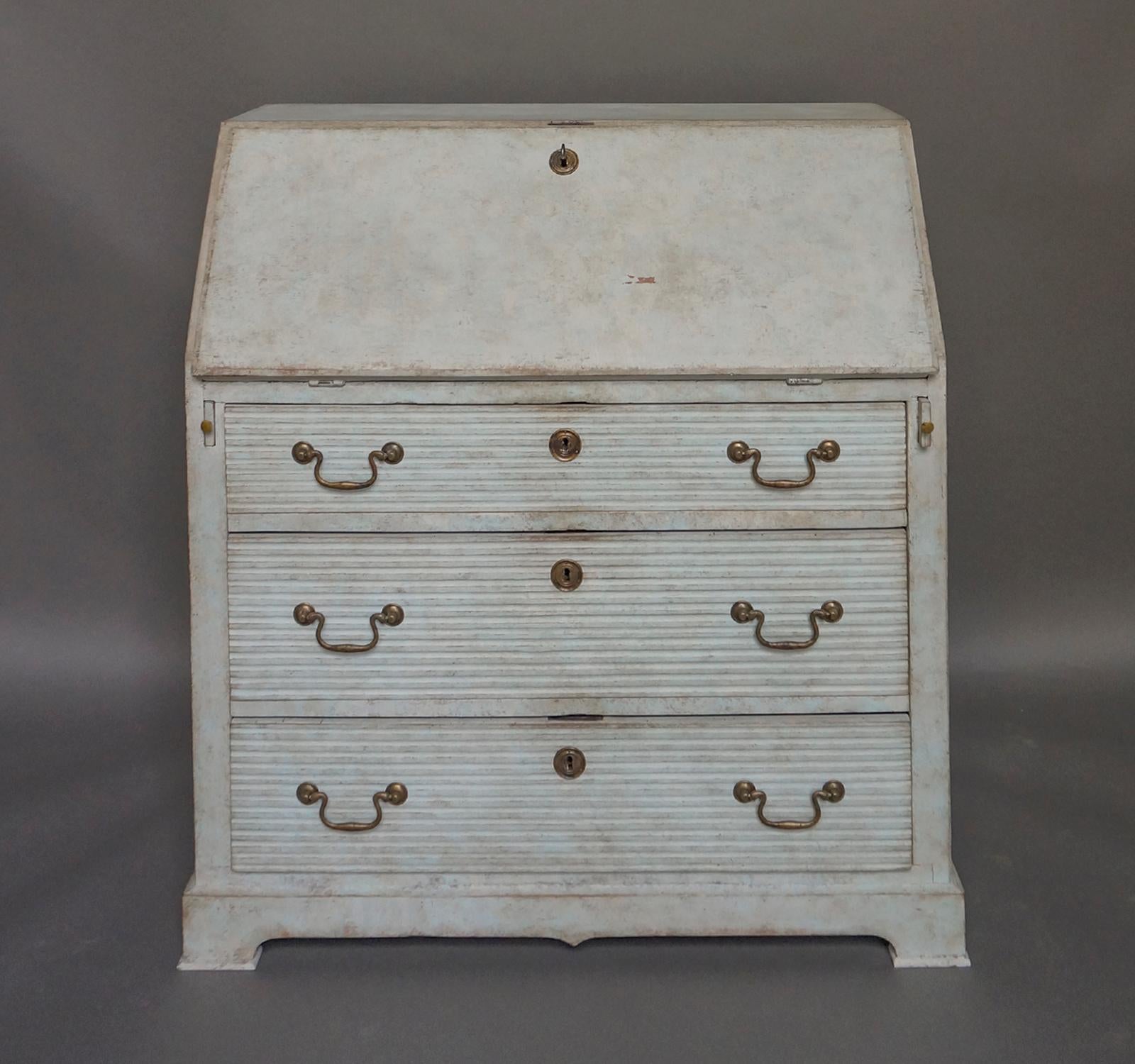 Hand-Carved Period Gustavian Writing Desk