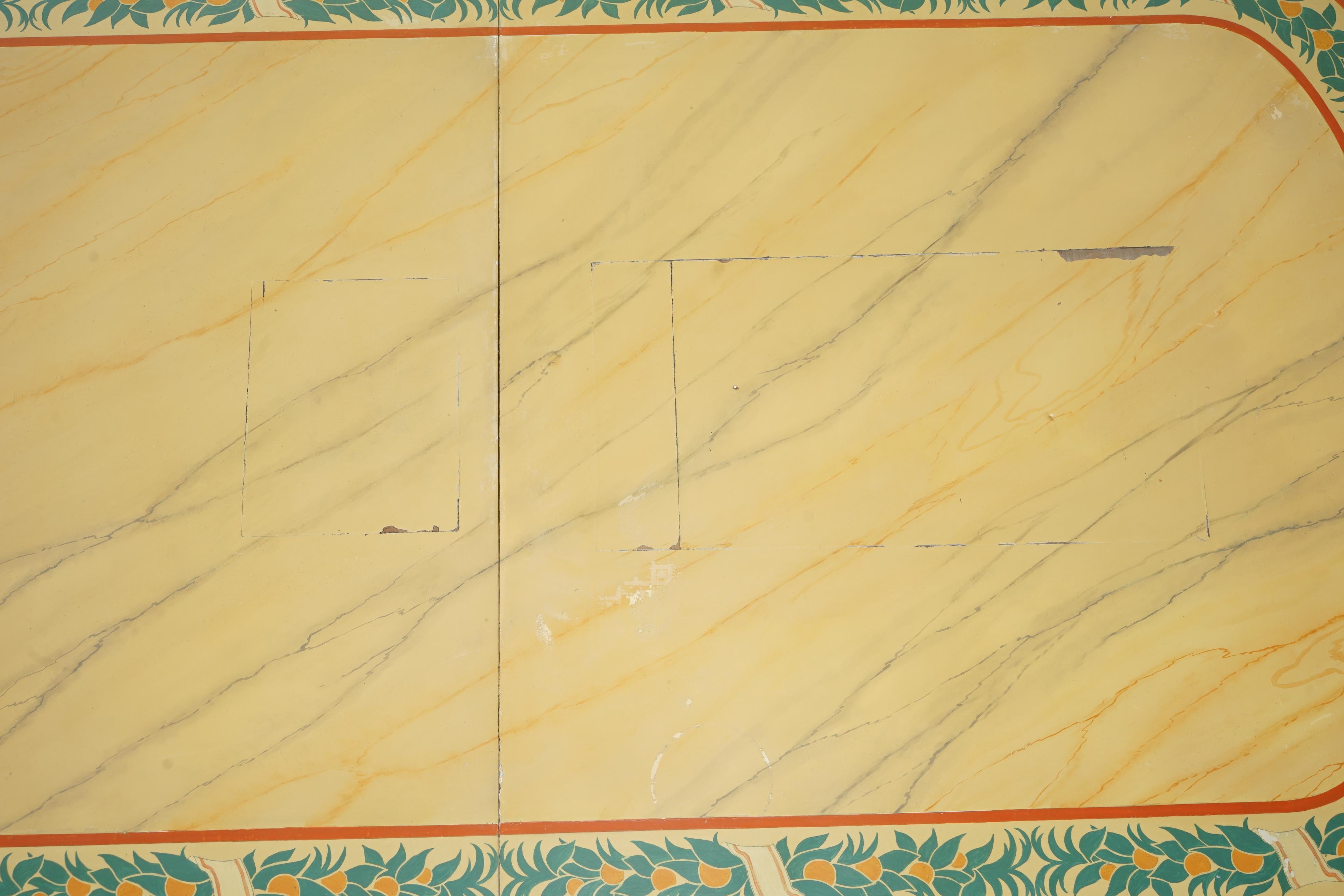 19th Century PERIOD HUGELY EXTENDING ViCTORIAN CARVED WALNUT FAUX MARBLE PAINTED DINING TABLE For Sale