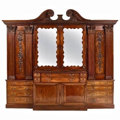 Period Irish Georgian Mahogany Breakfront , 18th Century