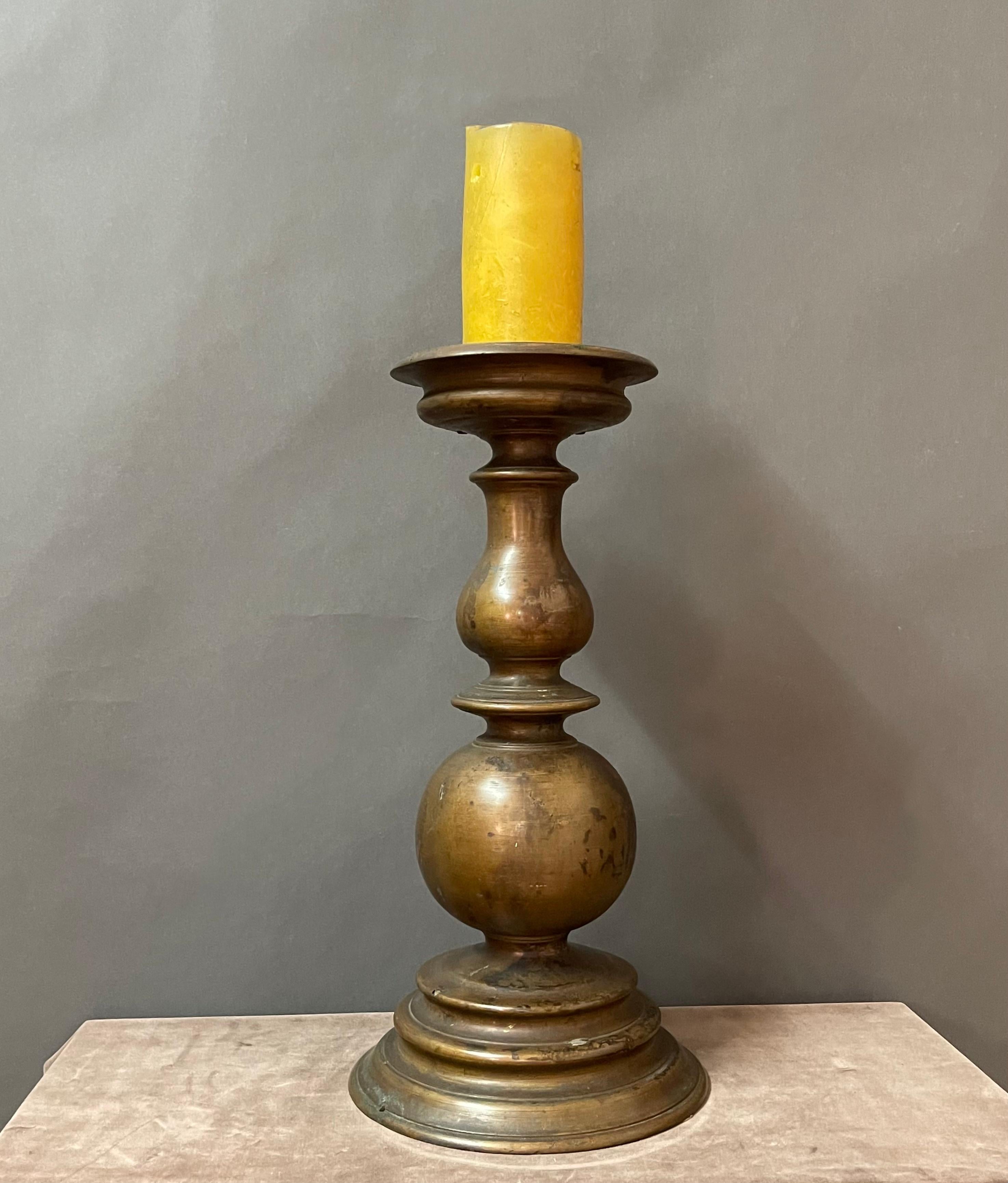 Period Italian Baroque Style Bronze Candlestick 4
