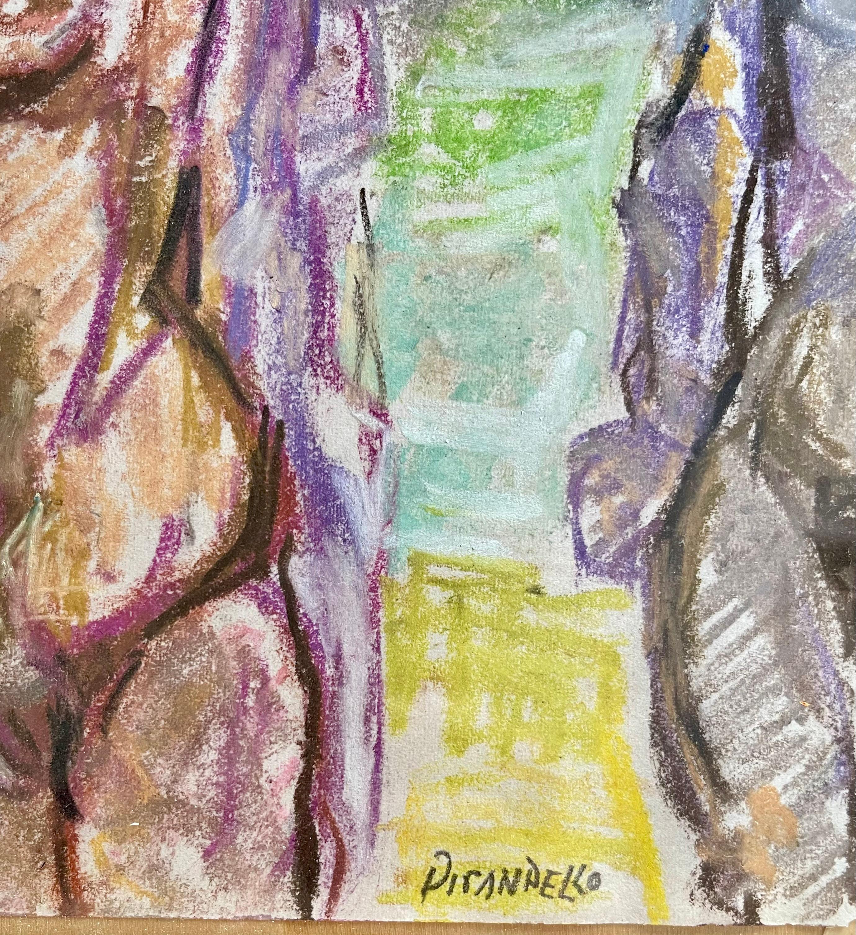 Zeitraum Italienisch Fausto Pirandello signiert abstrakte Aquarell im Zustand „Gut“ im Angebot in Roma, IT