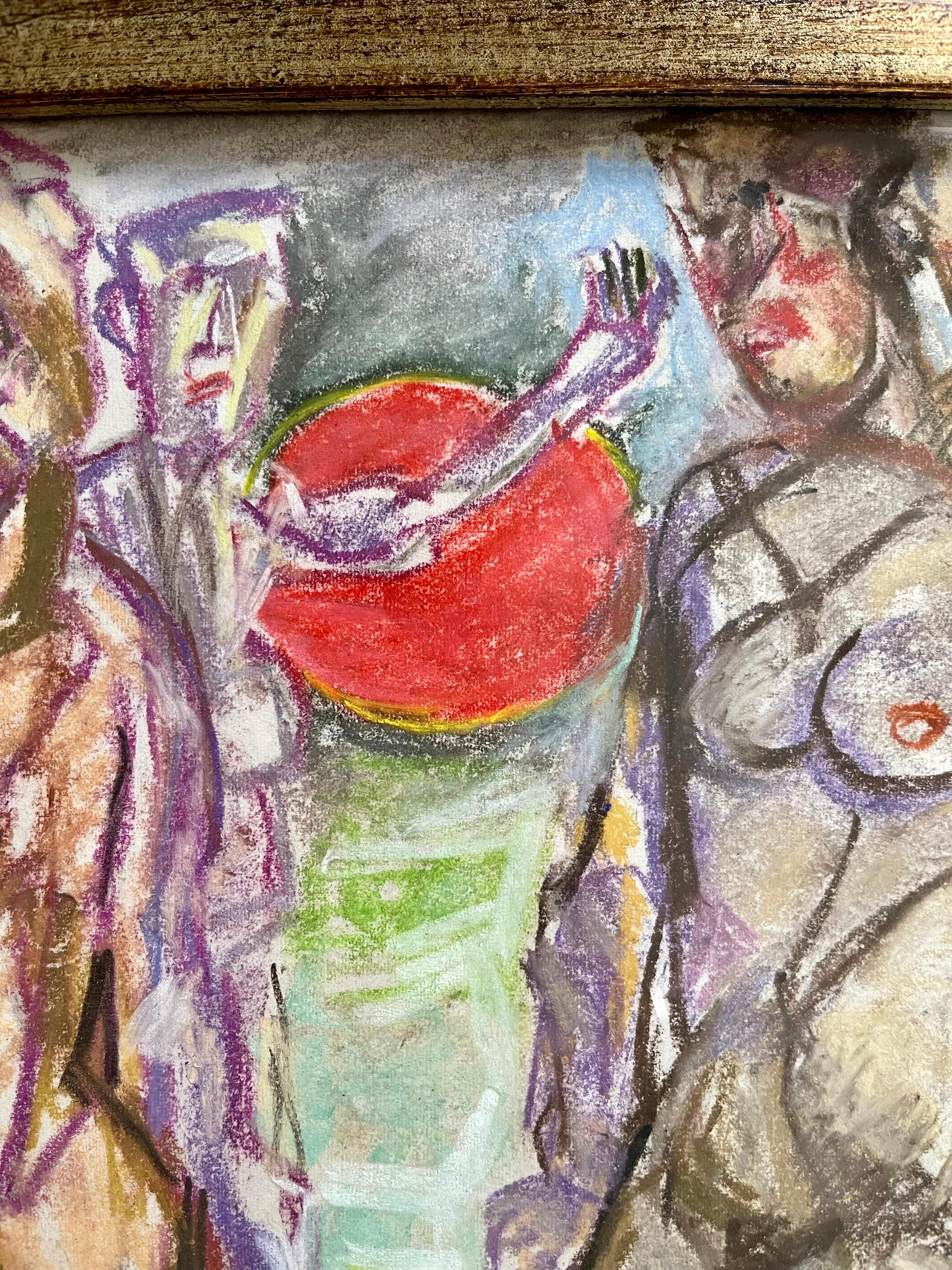 Zeitraum Italienisch Fausto Pirandello signiert abstrakte Aquarell (20. Jahrhundert) im Angebot