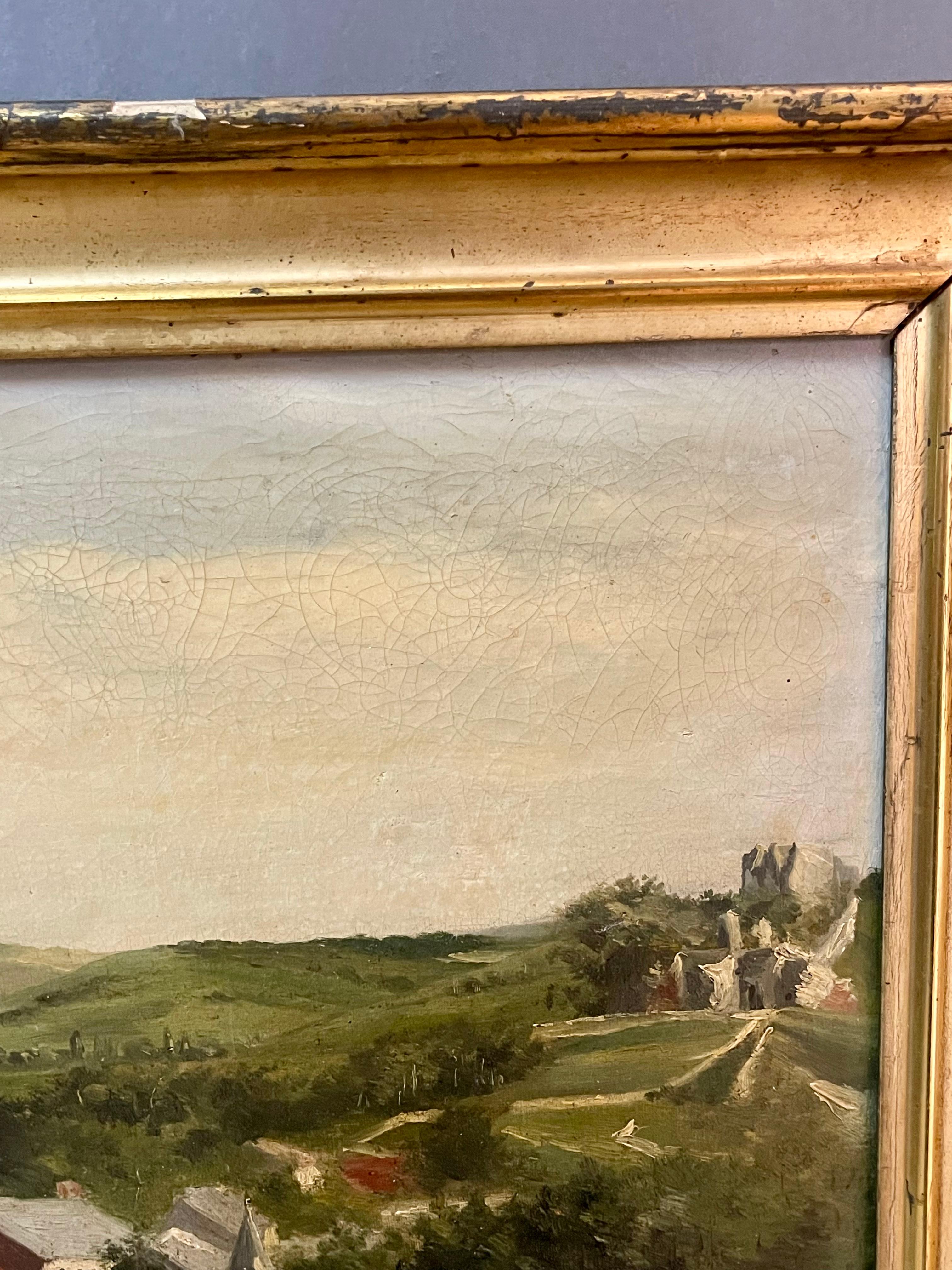 Country Period Italian Framed Landscape Picture