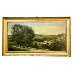 Antique Period Italian Framed Landscape Picture