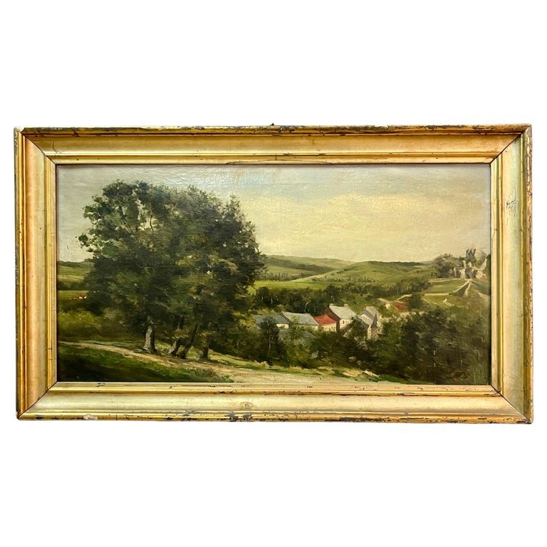 Period Italian Framed Landscape Picture For Sale at 1stDibs