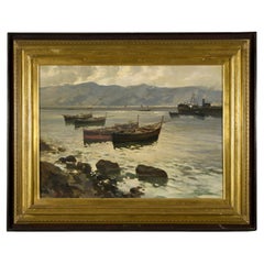 Period Italian Neapolitan Signed Marine Landscape