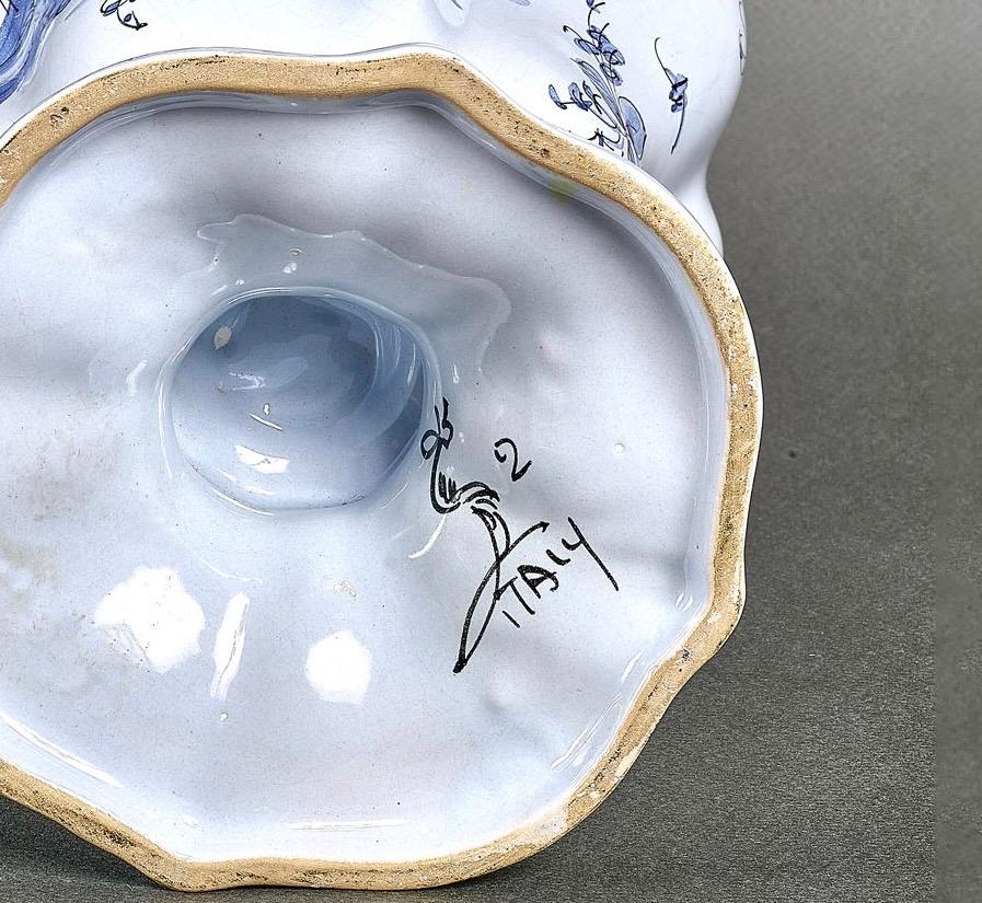 Zeitraum Italienisch signiert Keramik handgemalte Vase Cantagalli im Angebot 6