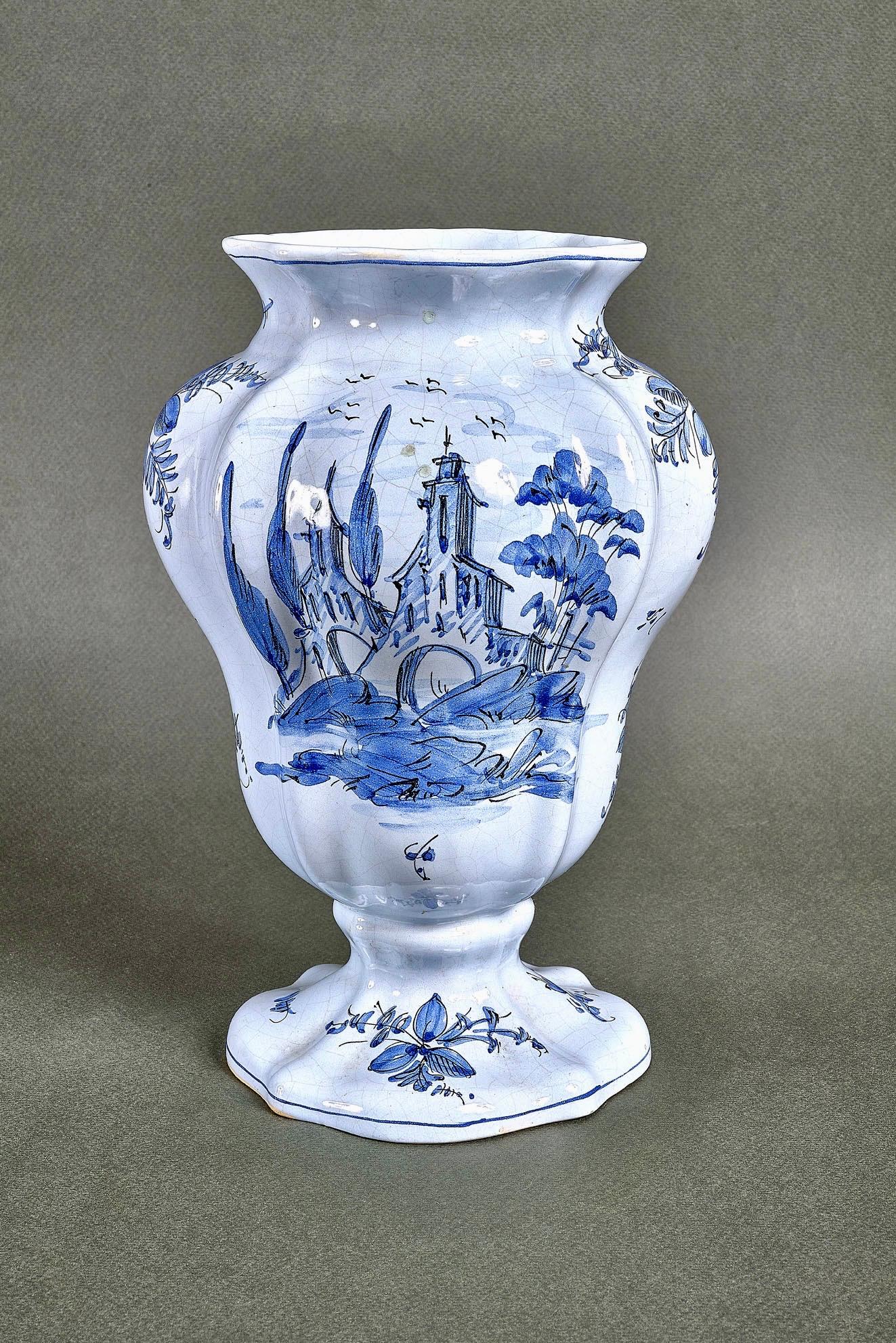 Zeitraum Italienisch signiert Keramik handgemalte Vase Cantagalli im Angebot 4