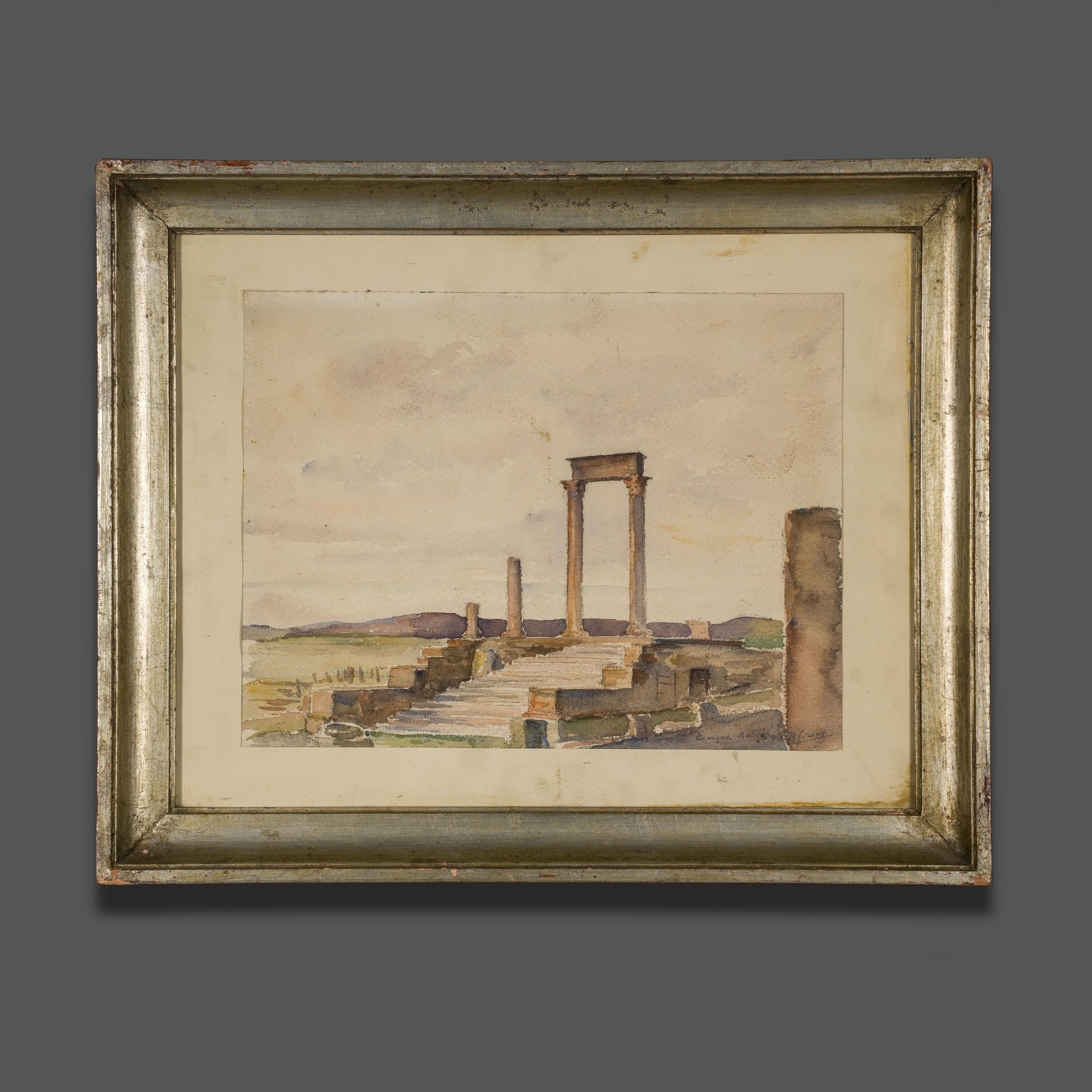 Acquerello d'epoca italiano firmato Grand Tour

Bellissimo acquerello che raffigura l'antica colonia romana Timgad 
Firmato, datato e posizionato nell'angolo inferiore destro
Timgad (arabo: تيمقاد, romanizzato: Tīmqād, noto come Marciana Traiana