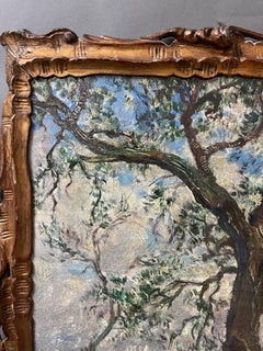 Peinture de paysage italienne signée d'époque
