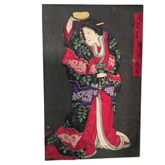 Periode Japanische Tuschezeichnung Gheisha