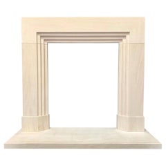 Period Limestone Art Deco Fireplace Surround
