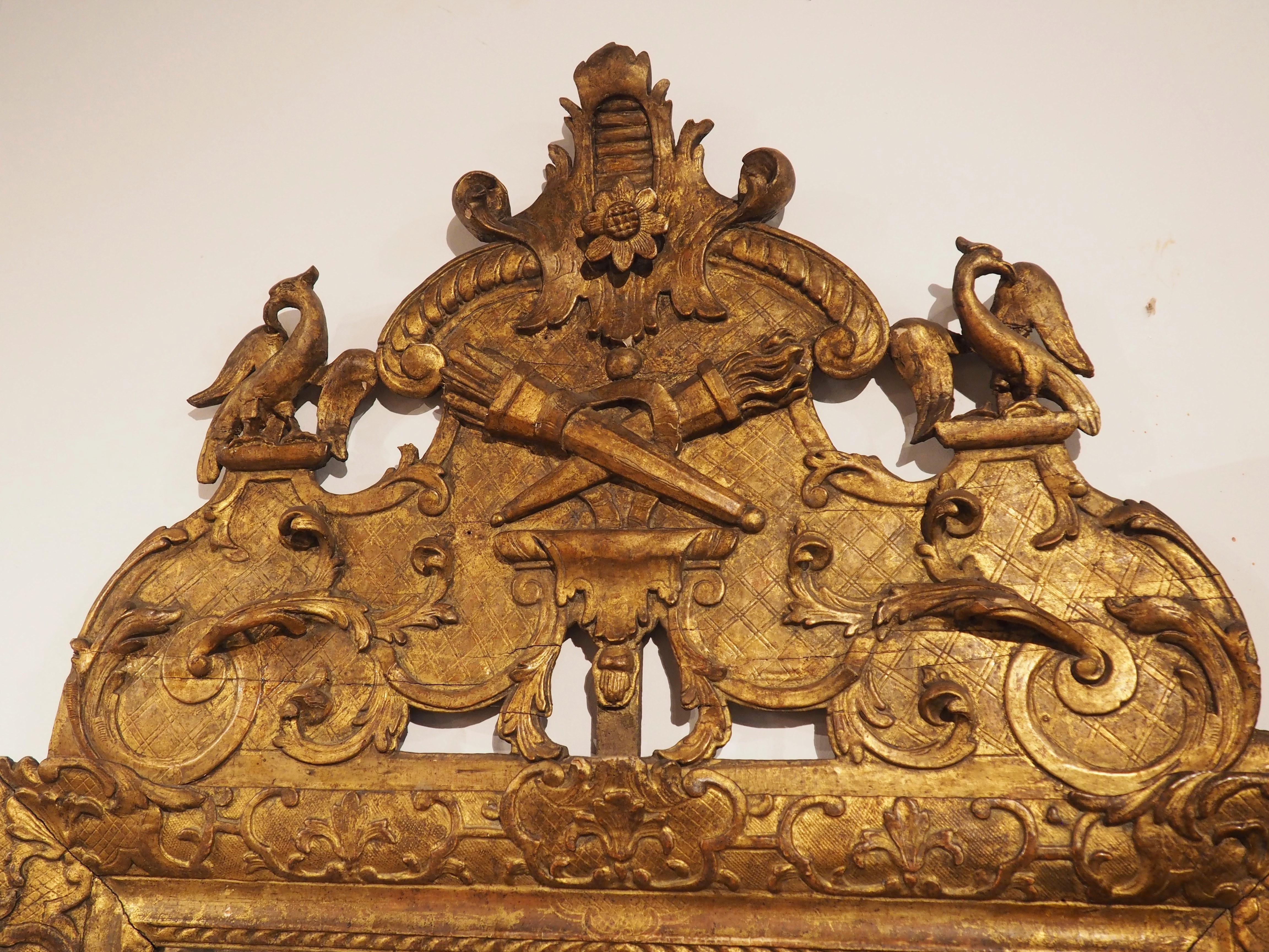 Period Louis XIV Giltwood Mirror from Provence, France, circa 1700 For Sale 10