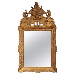 Specchio d'epoca Luigi XIV in legno dorato proveniente dalla Provenza, Francia, circa 1700