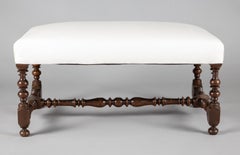 Period Louis XIV Walnut Stool, Early 18th Century
