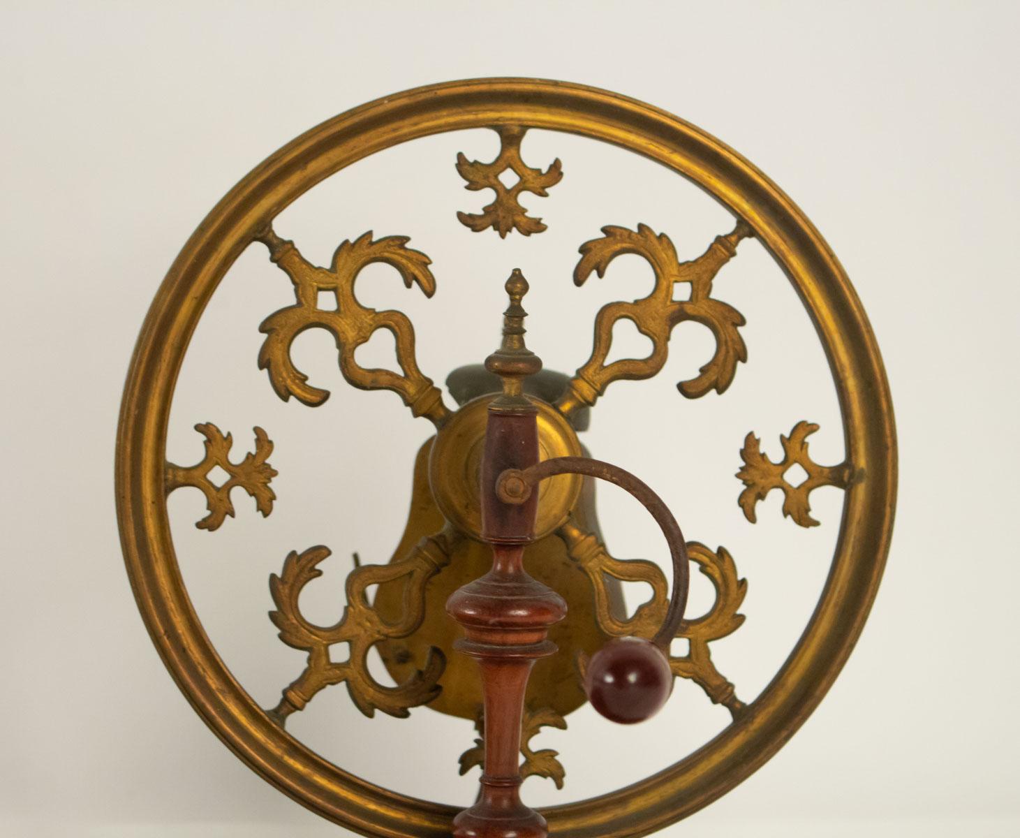 18th Century and Earlier Period Louis XV Spinning Wheel in Rose Wood, Violet Wood, and Gold Gilt