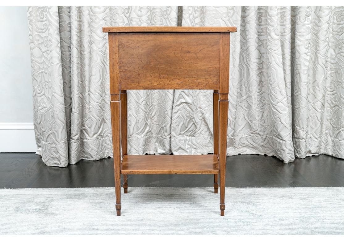 18th Century Period Louis XVI Two Drawer Walnut Side Table 1790-1795 For Sale