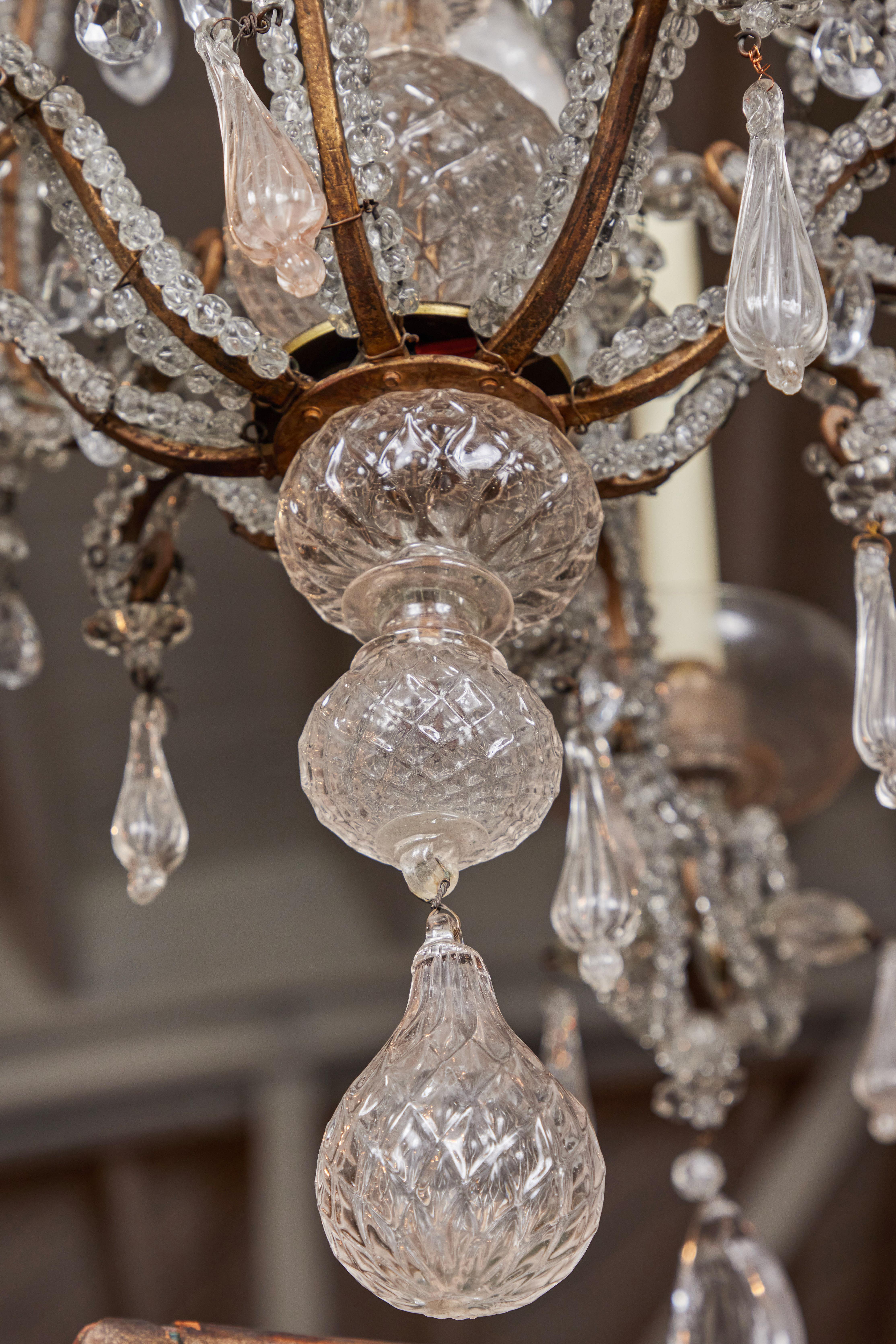 Period, Maison Baguès Chandelier In Good Condition For Sale In Newport Beach, CA