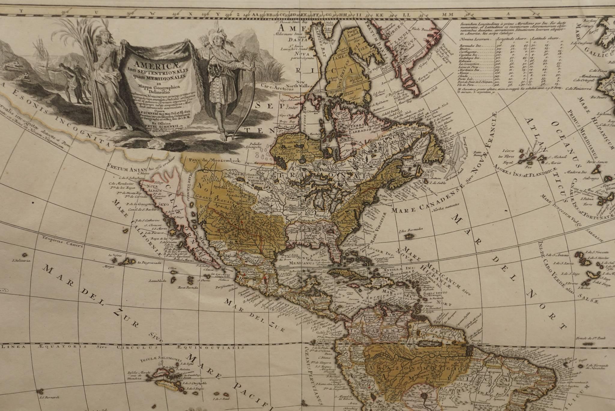 Period Map of America, circa 1700 at 1stDibs map of america 1700, america en 1700