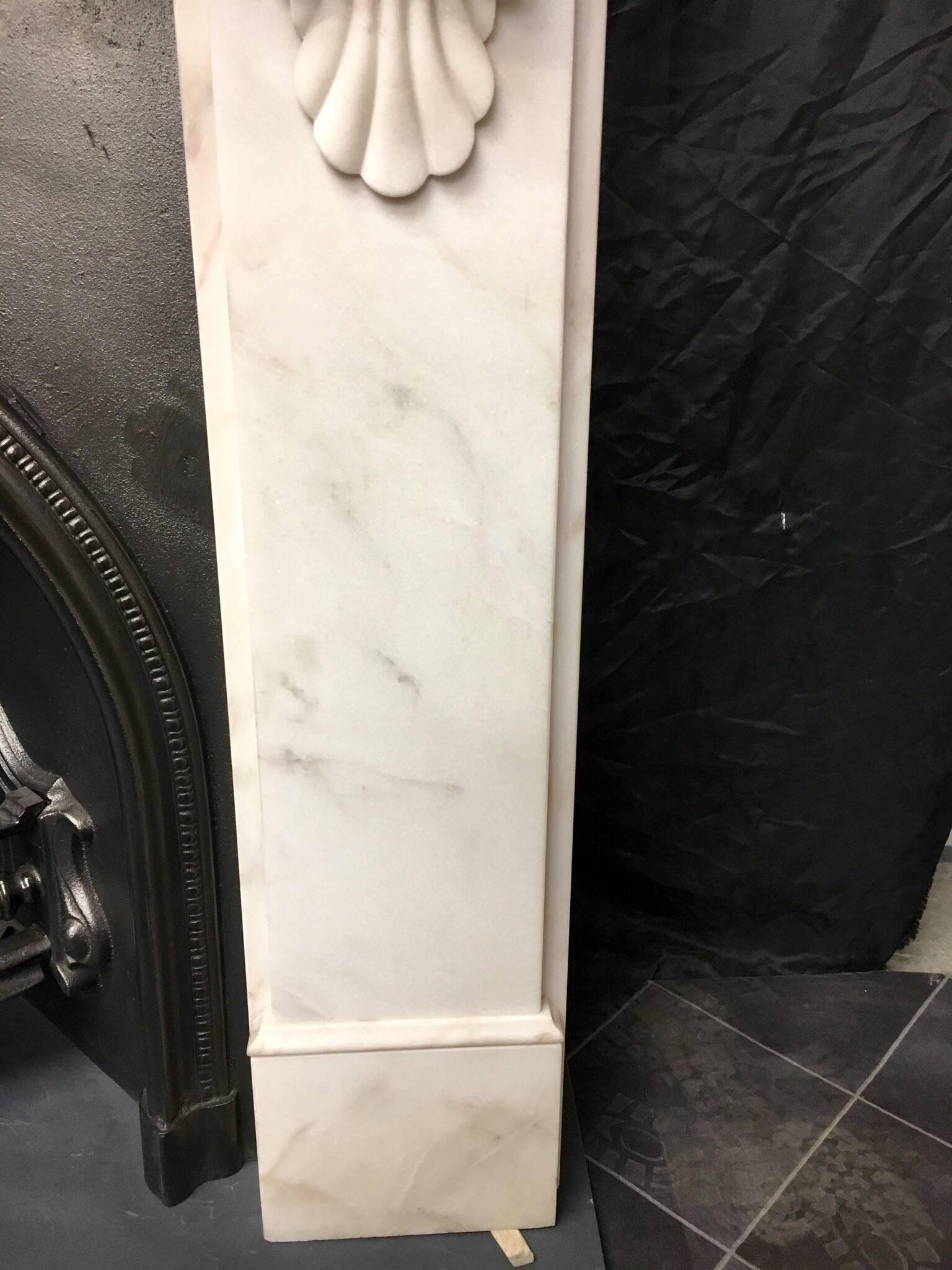 Victorian Period Marble Corbel Fireplace and Cast Iron Insert Surround