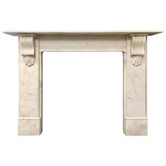 Retro Period Marble Fireplace Surround and Cast Iron Insert