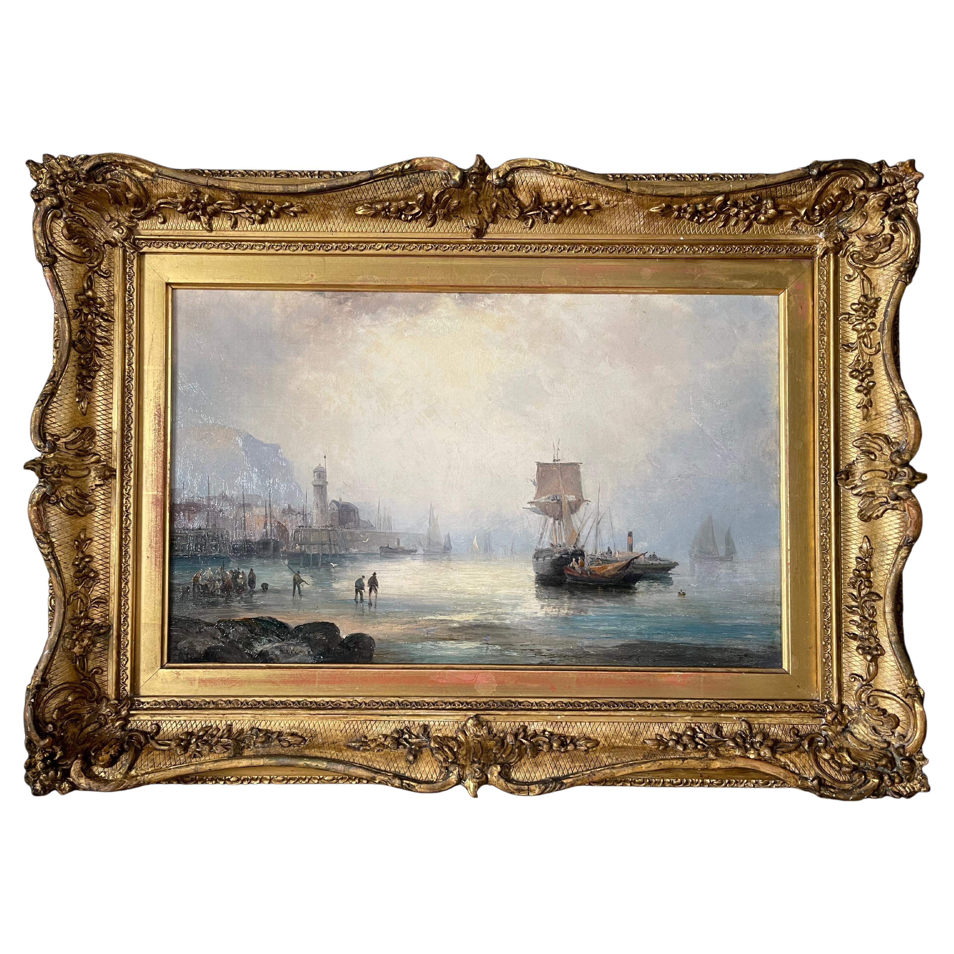 Period Marine Landscape Credited to Warren Sheppard For Sale