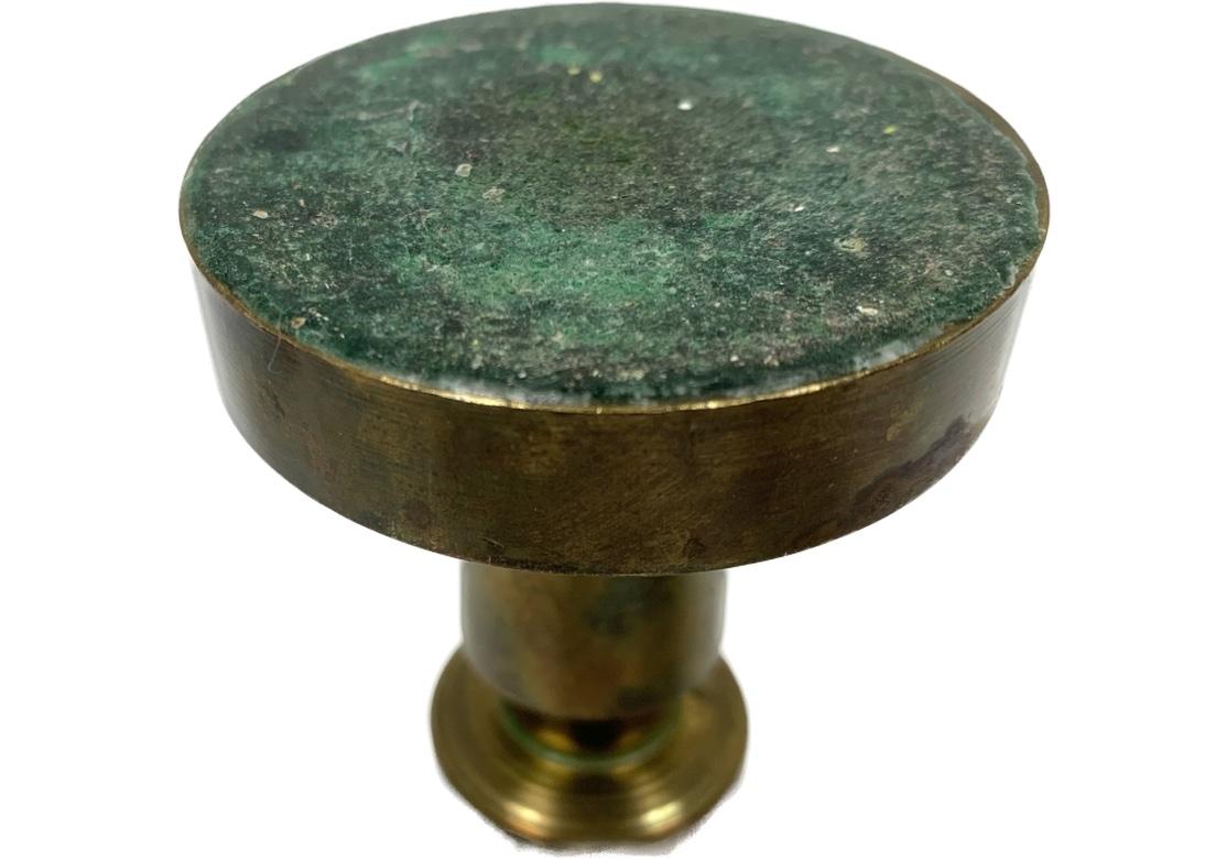Zeitraum Mid Century Bronze Cylinder Candle Sticks im Angebot 1