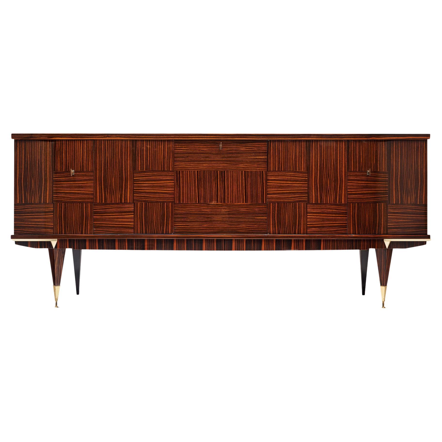 Period Mid-Century Modern Macassar Buffet For Sale