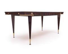 Tavolo da pranzo d'epoca in Macassar della metà del secolo scorso