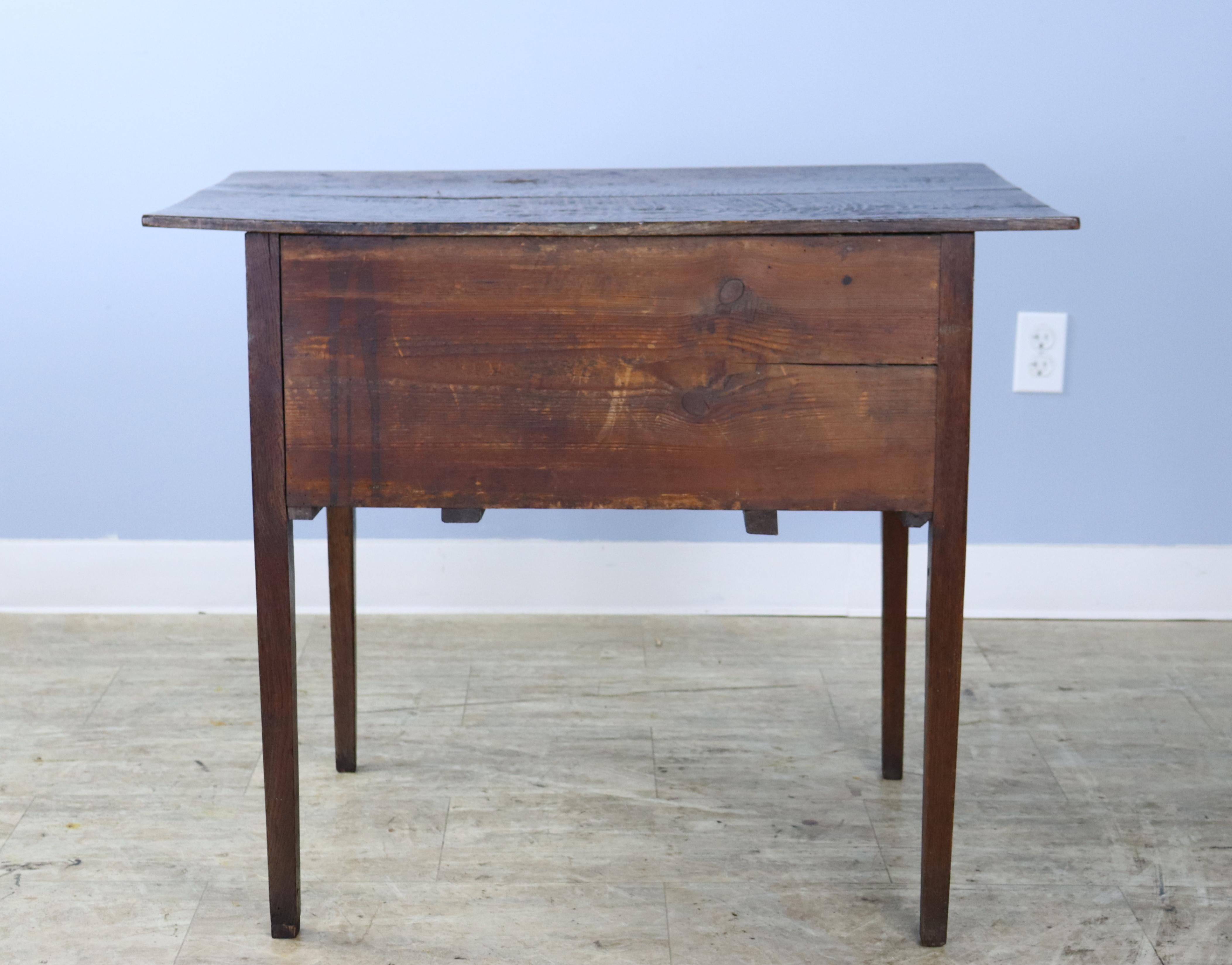 Period Oak Lowboy with Stunning Natural Top For Sale 7
